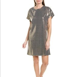 Aiden Mettalic Shift Dress Size S